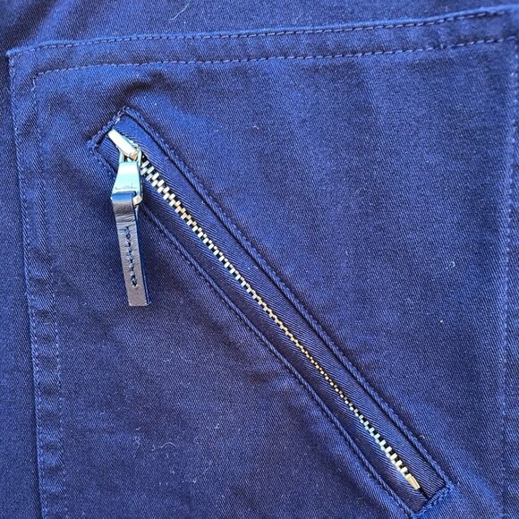 Lauren Ralph Lauren Cargo Pencil Skirt Size 6 Navy Blue Zippered Pockets - Picture 5 of 6